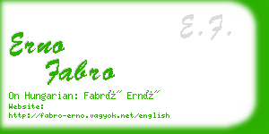 erno fabro business card